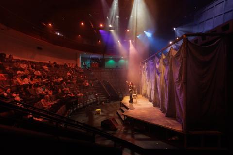 Jada Gonzalez performing in Lehigh's Black Box Theatre