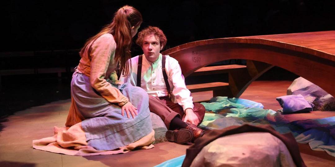 Two students acting