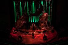 Lehigh University Theatre - Medea, red and green set