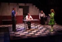 Lehigh University Theatre - The Pillowman, four people talking