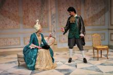Lehigh University Theatre - The Belle's Stratagem, man holding out hand