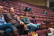 Lehigh University Theatre - Mark Hollmann Visits Lehigh, people sitting in seats