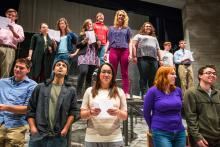 Lehigh University Theatre - Mark Hollmann Visits Lehigh, people performing on stage