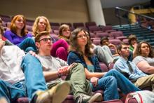 Lehigh University Theatre - Mark Hollmann Visits Lehigh, people listening