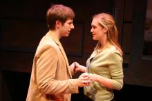Lehigh University Theatre - The Shape of Things, man and woman holding hands