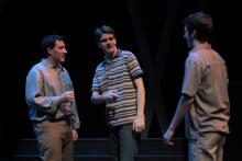 Lehigh University Theatre - Five Flights, men pointing