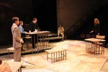 Lehigh University Theatre - The Last Days of Judas Iscariot, people looking at each other across tables