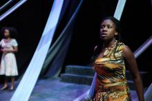 Lehigh University Theatre - The Belle's Stratagem, Sophocles' Antigone, woman looking up