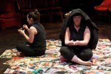 Lehigh University Theatre - The Good Body, women sitting on ground