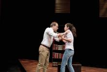 Lehigh University Theatre - Oleanna, man with hands on shoulders