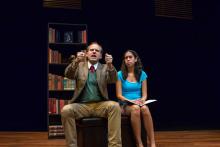 Lehigh University Theatre - Oleanna, man with hands out